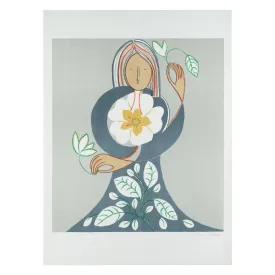 Hieratic Floral Figure Card